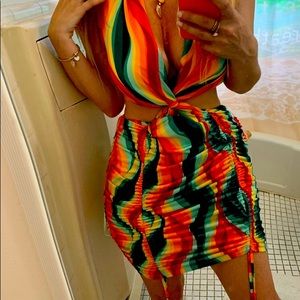 Beach dress multi color
